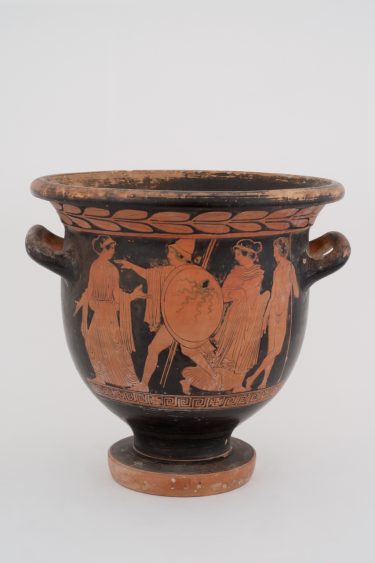 Krater
Lucanian Red-Figure, The Amykos Painter, c. 420 BCE
The University of Melbourne Art Collection
Gift of David and Marion Adams
© Reproduction enquiries should be forwarded to the Ian Potter Museum of Art